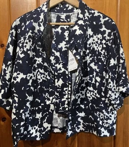 Max Mara Dark Grey Spot Print Jacket Size 8 New Retail $795 - Picture 1 of 8
