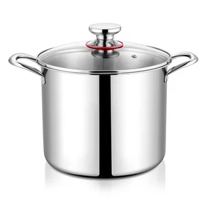 Onader 10 Quart Suppentopf mit Deckel Dreilagig Groß Suppentopf zum Kochen Edelstahl... - Bild 1 von 8