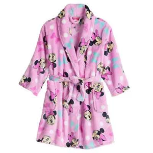 New Disney's Minnie Mouse Toddler Girl "Minnie Bow Love" Robe 3 4 5 - Picture 1 of 2