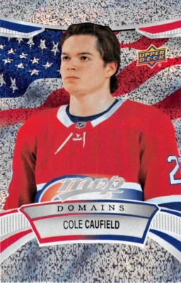 2022-23 Upper Deck MVP Cole Caufield Domain #NA-5NM/MT MONTREAL CANADIENS - Image 1 of 2