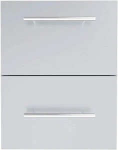Cajón de doble acceso de acero inoxidable para barbacoa Sunstone de 18 pulgadas con soporte para toallas de papel - Imagen 1 de 3