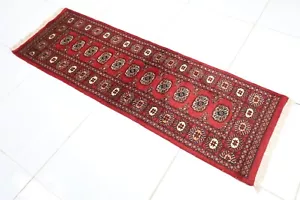 6 ft Tribal Runner Rug 2'2 x 6'4 Afghan Hand Knotted 100% Wool Bedroom Rug - Picture 1 of 10