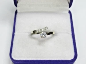 Vintage ausgefallener Sterling Silber 925 Ring Gold 375 9K, Damenschmuck Größe 5,25 - Bild 1 von 7