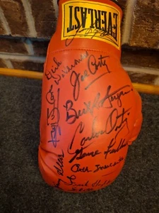 SIGNED BY 13 BOXING GLOVE BOXING AUTOGRAPHED IN PERSON - Picture 1 of 1