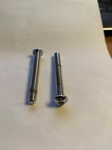 1/4-20 X 1-3/4 Chrome Button Head Bolts Gardner-Westcott Qty 2 pcs Made in USA - Picture 1 of 1