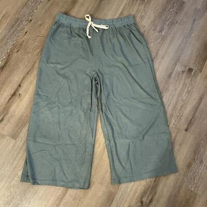 Polygram Women's Wide Leg Pant w/ Raw Edge Detail, size 2XL, Dusty Sage - Picture 1 of 4