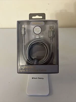 Emerald 6FT iPhone Charge & Sync Cable. Gray - Image 1 of 2