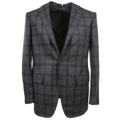 NWT $3395 SARTORIA PARTENOPEA Gray Check Soft Wool Sport Coat Slim 40 R (Eu 50) - Image 1 of 4