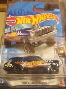 2021 Hot Wheels '64 Nova Wagon Gasser Super Treasure Hunt With Protector - Picture 1 of 2