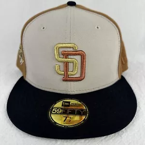 NUEVA ERA 5950 59FIFTY SAN DIEGO PADRES SOMBRERO AJUSTADO PARCHE LATERAL 7-1/2 - Imagen 1 de 5