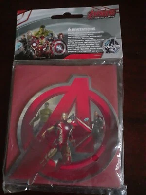 Avengers Birthday Party invites pk6 - Image 1 of 2