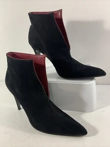 STEPHANE KELIAN Designer Black Suede ankle boots. VGC. pointed toe. UK 6.5 - Picture 1 of 17