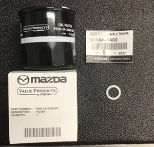 NEW VPM MAZDA SKYACTIVE Engine Oil Filter PE0114302BMV w/ Washer 995641400 - Picture 1 of 4