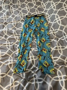 SpongeBob SquarePants Boys 1 Piece Pajama Preowned - Picture 1 of 9