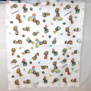 Vintage Peanuts Gang Charlie Brown Snoopy Fleece Baby Toddler Blanket 37" x 45" - Picture 1 of 10