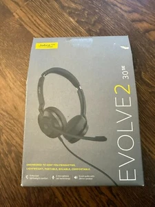JABRA 23189-989-979 Jabra Evolve 2 30 SE UC Stereo USB-A Corded Headset Open Box - Picture 1 of 2