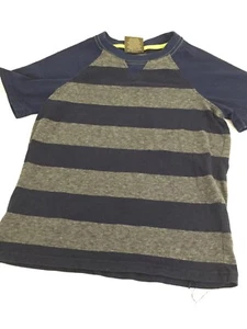 Buzz Cuts Boys size 8 Blue Gray Striped Pullover Cotton Blend S/Shirt a/a 16" - Bild 1 von 7