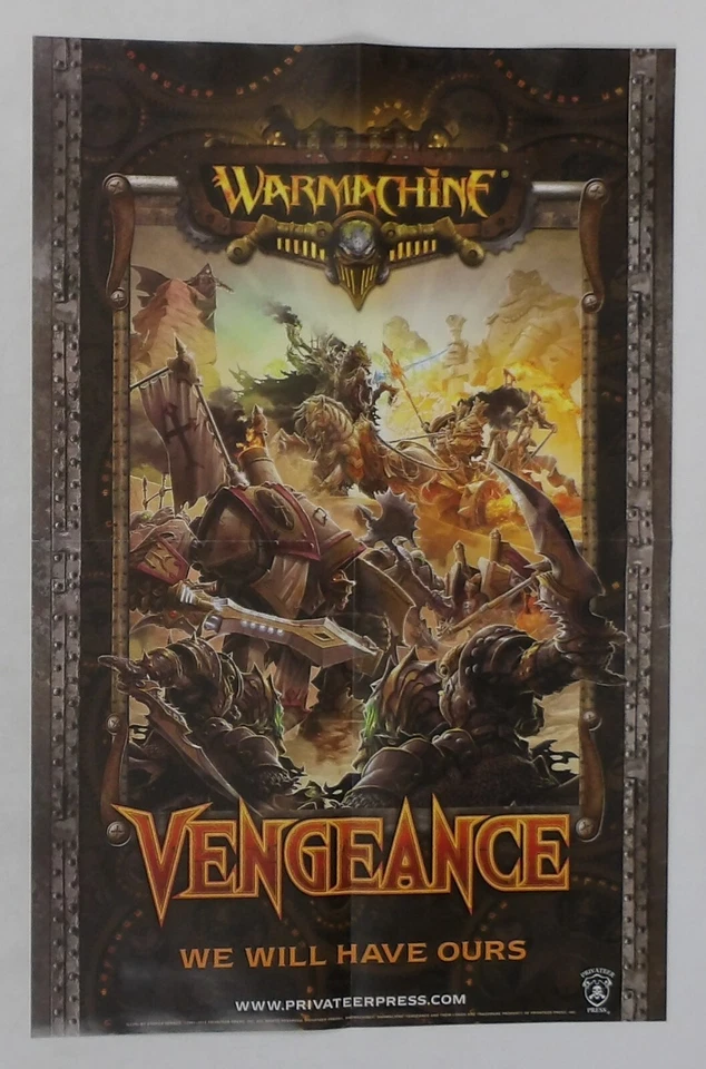 Póster promocional Warmachine Vengeance 14" x 22" - Privateer Press 2014 Foto 1 de 1