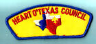 HEART OF TEXAS T-1 TX 1st Issue Boy Scout Mgd 2001 Council patch, pln bk, Texas