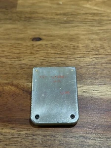 RARA Tarjeta de Memoria Sony PlayStation 1 (PS1) (Curry) - Plateada Cromo - Imagen 1 de 2