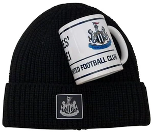 NEWCASTLE UNITED FC Official Crest One Size Beanie & Street Sign Mug By Castore - Picture 1 of 3