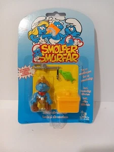 Die Schlümpfe - Poseable Figure - Toy Island - 1996 ungeöffnet Angelschlumpf - Bild 1 von 3