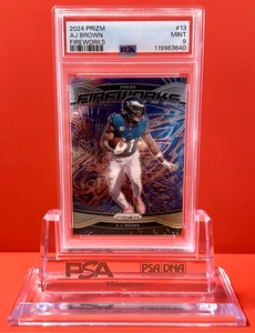A.J. Brown PSA 9!  2024 Panini Prizm - Fireworks - Bild 1 von 2