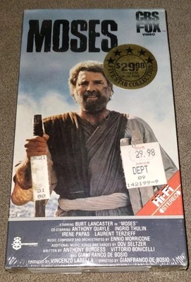 Moses (VHS 1975 / 1984 ) Burt Lancaster BRAND NEW SEALED CBS FOX WATERMARKS - Image 1 of 4