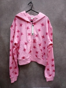 Sudadera con capucha ajustada con cremallera para dama talla M CAPUCHA calavera y corazones - Imagen 1 de 6