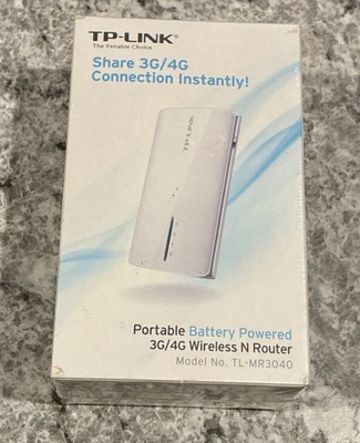 TP-Link Portable Battery Powered 3G/4G Wireless N Router TL-MR3040 New Sealed - Image 1 of 4