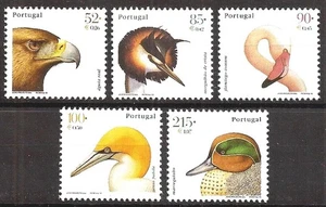 PORTUGAL ANIMAL BIRDS EAGLE FLAMINGO TEAL... full MNH set (5) 1990 #2346-50 - Picture 1 of 1
