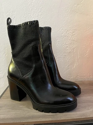 Dolce Vita Marni H20 Boots Womens 9 Black Mid Calf Heeled Waterproof - Image 1 of 4