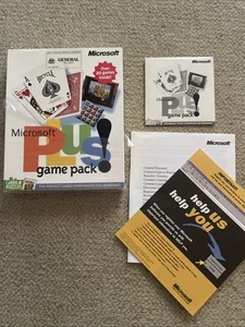 Microsoft Plus Game Pack: Cards & Puzzles - Disc + CD Key + Box - Vintage 2000 - Picture 1 of 1