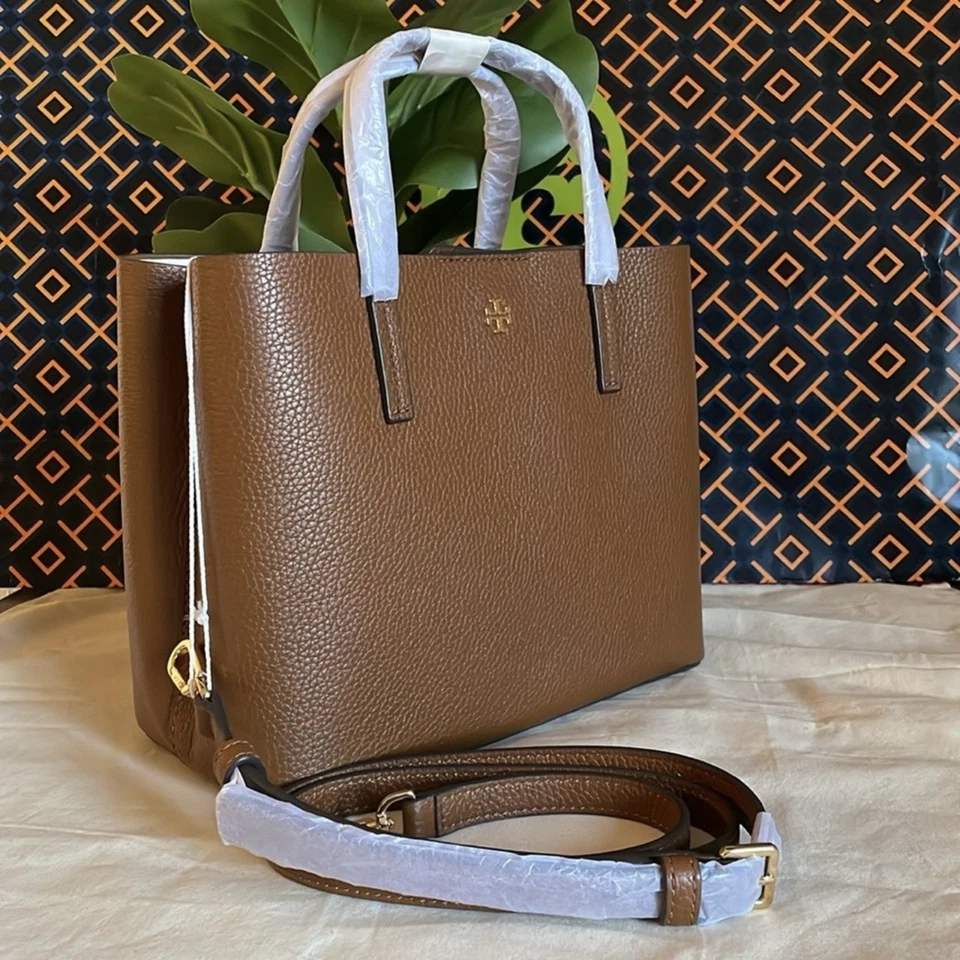 Nuevo Auténtico Bolso de Mano Pequeño Tory Burch Blake Bandolera Marrón Color Alce Nuevo con Etiquetas Foto 1 de 4