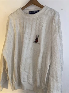 Suéter de Golf Isla Escocesa De Colección Enmarcado a Mano Pescador Tejido con Cable Años 80/90 Hecho en EE. UU. - Imagen 1 de 7