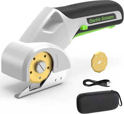 Tesoura elétrica sem fio 2025 com lâminas de titânio - Branco geada - Imagem 1 de 4