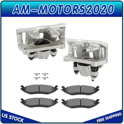 Rear Pair Brake Calipers And Ceramic Pad For 2004 05 06 07 08 2009 DODGE DURANGO - Image 1 of 4