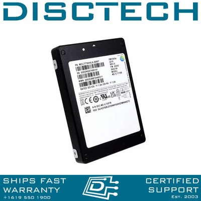 Samsung 7.68TB 2.5" 12Gbps SAS RI SSD MZ-ILT7T6B MZILT7T6HALA-00007 PM1643a - Image 1 of 3