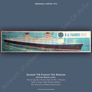 Airfix 1973 · Segunda versión del kit "SS France" · Caja completa/moderada - Imagen 1 de 11