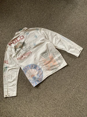 NWT Polo Country Ralph Lauren Denim Graphic Painter Jacket Size Large - Image 1 of 4