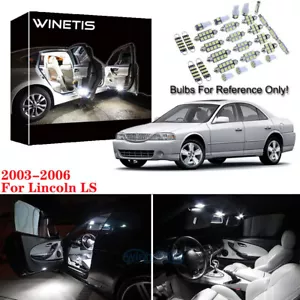 10X For 2003 2004 2005 2006 Lincoln LS LED Lights Interior Package Kit WHITE - Foto 1 di 12