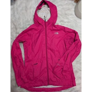 The North Face Hot Pink Pink Shell Rain Jacket Lightweight Hooded Coat Women's M - Picture 1 of 15