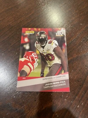 2020 Panini Instant NFL -  Buccaneers Super Bowl LV Champions #19 Jason Pierre-P - Image 1 of 2
