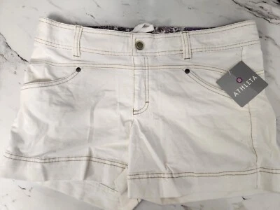 Pantalones Cortos Athleta Para Mujer 4" Slick Rock Pana Blancos Talla 12 Nuevos con Etiquetas  Foto 1 de 3