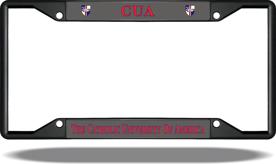 Marco de matrícula negro de la Universidad Católica de América CUA Foto 1 de 1