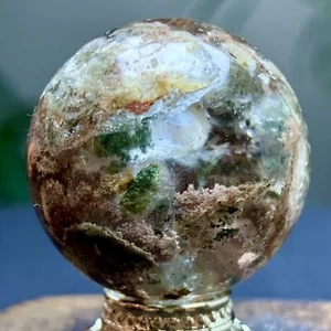 20G Natural Green Ghost Crystal Quartz Ball Crystal Sphere Mineral Specimen - Picture 1 of 24