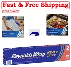 New Reynolds Wrap Heavy Duty 18" Aluminum Foil, (300 sq. ft., 2 pk.)Great Price - Picture 1 of 7