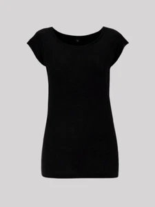 Yoga Studio Raglan Bamboo Organic Cotton Everyday Women's Top T-Shirt - Picture 1 of 8
