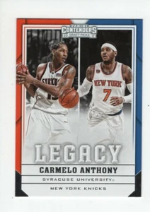 2017 PANINI CONTENDERS DRAFT PICKS LEGACY CARMELO ANTHONY NEW YORK KNICKS #4 - Picture 1 of 1