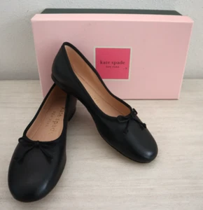 Kate Spade K2805 Women's Sz 8.5B Black Nappa Leather Honey Slip-On Flats $128 - Picture 1 of 12